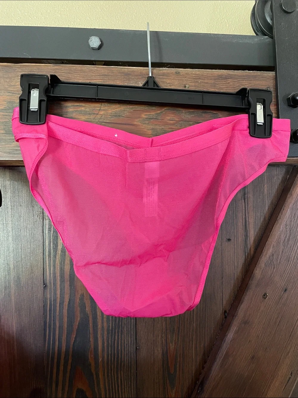 Auden Hot Pink Mesh Bralette & Bikini Brief Set